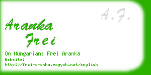 aranka frei business card